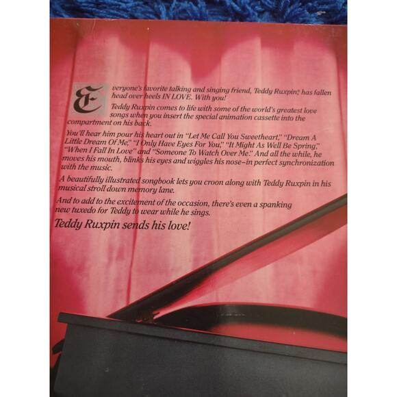 Vintage 80s Teddy Ruxpin Love Songs Tuxedo Outfit Book and Cassette Nostalgia - Picture 7 of 8